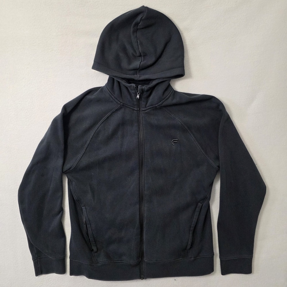 Fabletics Athletic Hoodie Mens Large Black Full Zip Workout Gym Jacket